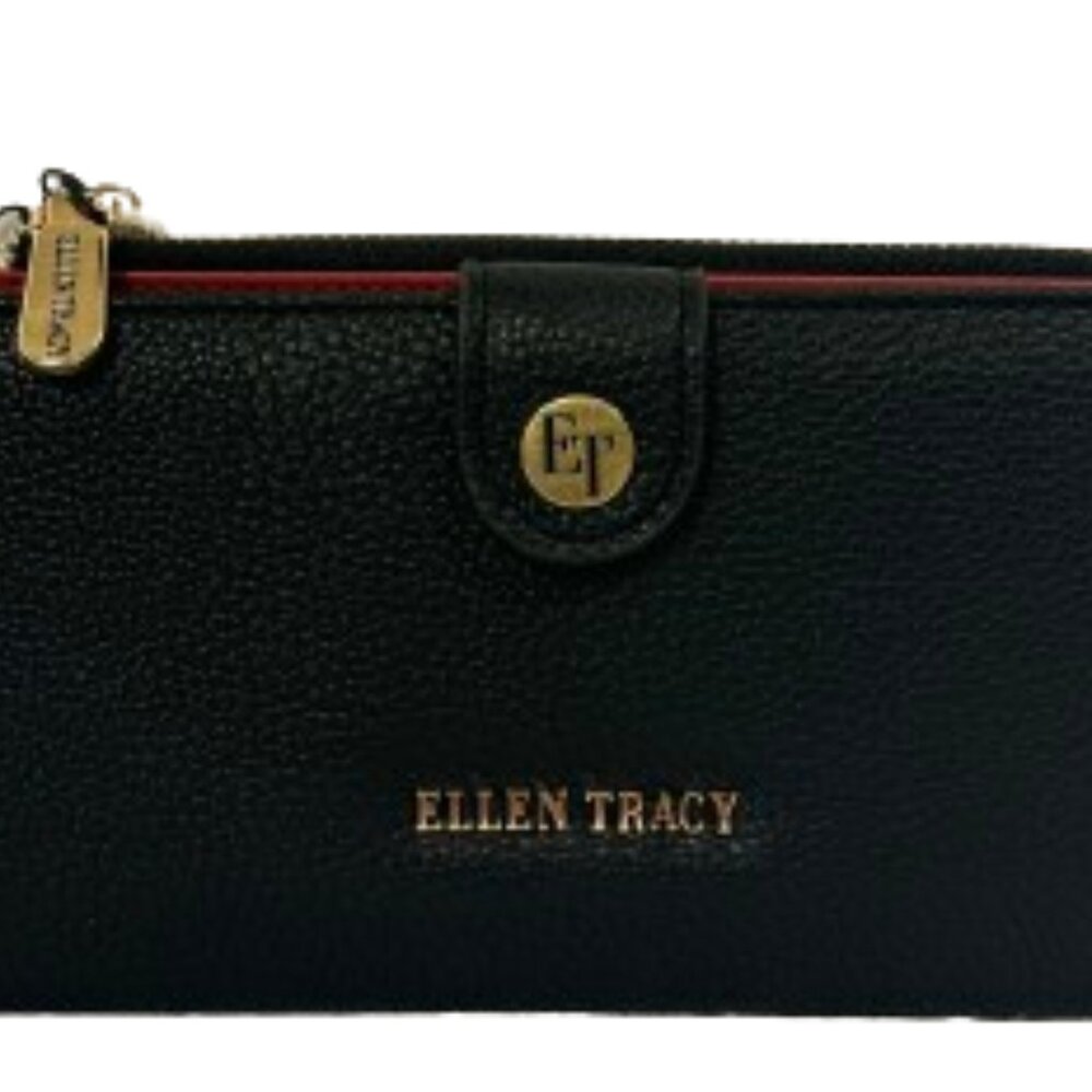NWT Ellen Tracy Wallet Black/Red - Picture 6 of 6